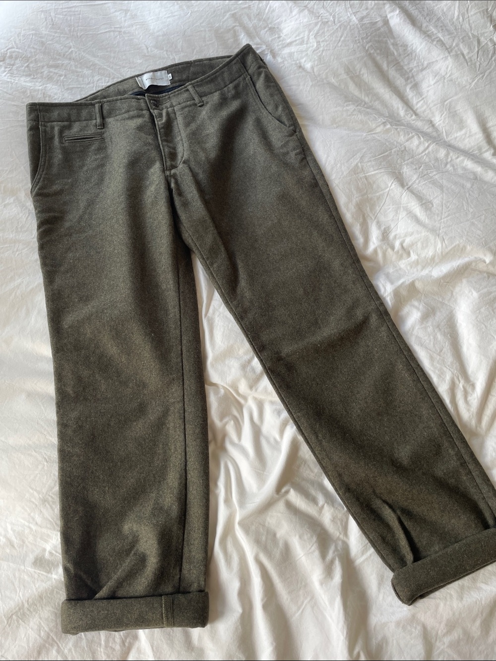 Wings + Horns green wool pants men’s size 34